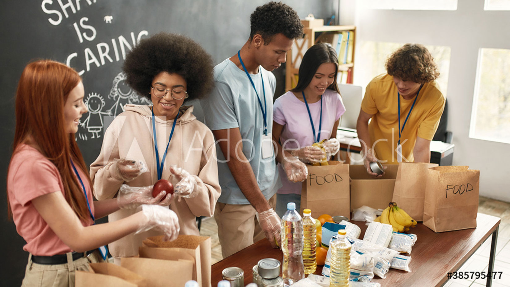 Youth at Food Pantry
